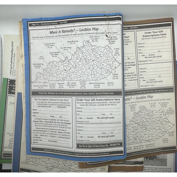 Lot Of 7 Vintage Kentucky Explorer Magazine Years From 1995, 2006, Etc - Picture 10 of 10